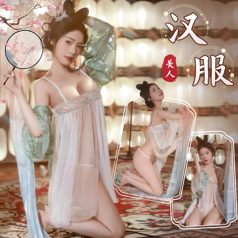 性感汉服古风国潮新中式情趣内衣汉服纯欲制服诱惑激情套装免脱睡衣服